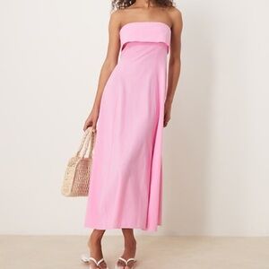 ASOS Strapless Pink Maxi Dress